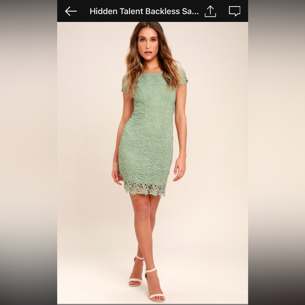 Mint green Lulus dress *Never worn* size small